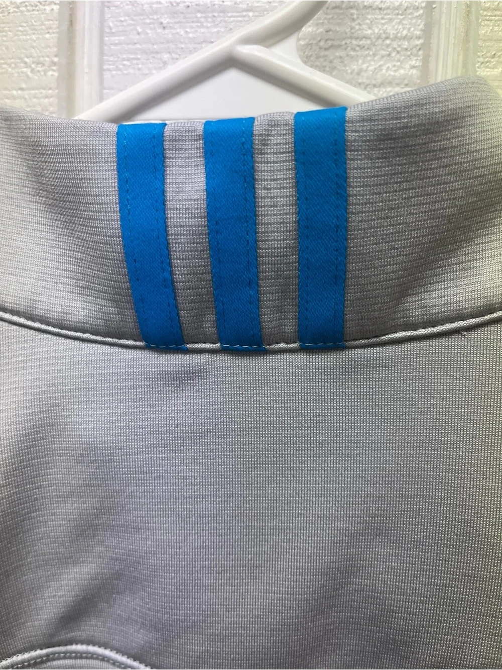 Adidas Golf Men’s XL Quarter Zip Sweatshirt Gray Blue Climawarm Activewear